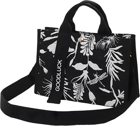 Canvas Crossbody Shoulder Bag for Women, Sling Tote with Handles & Removable Strap, Fanny Pack Travel Handbag in Saudi Arabia