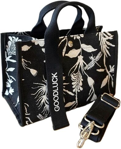 Canvas Crossbody Shoulder Bag for Women, Sling Tote with Handles & Removable Strap, Fanny Pack Travel Handbag in Saudi Arabia