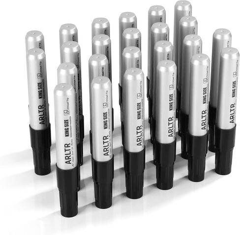 Permanent Markers King Size (Black), Bulk of 36 Large Chisel Tip, Works on Plastic, Wood, Stone, Metal, Glass and Poster Boards for Doodling, Coloring in Saudi Arabia