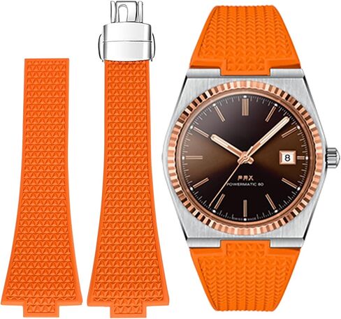 حزام Stanchev لـ Tissot PRX ، فرقة مشبك قابلة للطي الناعمة ، مقطوعة إلى حجم 11/11 ملم ، فرق استبدال نساء للنساء لـ Tissot PRX Watch 35mm 40mm in Kuwait