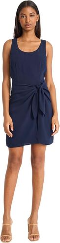 Donna Morgan Women's Sleeveless Scoop Neck Mini Side Tie Detail-Elegant Drapey Twill Wedding Guest Cocktail Dress in Saudi Arabia