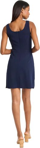 Donna Morgan Women's Sleeveless Scoop Neck Mini Side Tie Detail-Elegant Drapey Twill Wedding Guest Cocktail Dress in Saudi Arabia