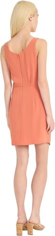 Donna Morgan Women's Sleeveless Scoop Neck Mini Side Tie Detail-Elegant Drapey Twill Wedding Guest Cocktail Dress in Saudi Arabia