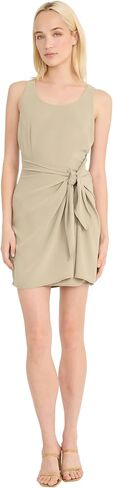 Donna Morgan Women's Sleeveless Scoop Neck Mini Side Tie Detail-Elegant Drapey Twill Wedding Guest Cocktail Dress in Saudi Arabia