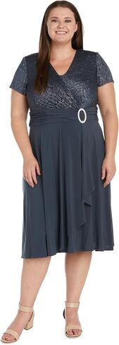 R&M Richards Women's Sparkling Wrap Dress in Saudi Arabia