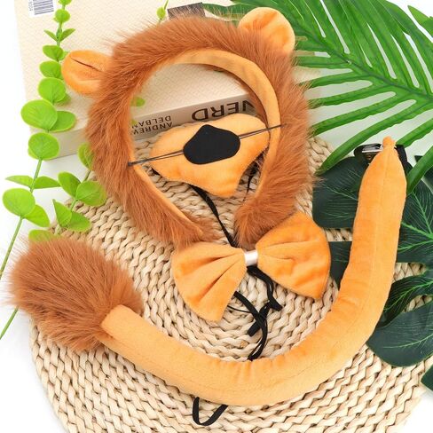 Lion Costume, Cheetah Costume, Pig Ears Headband and Tail, Animal Family Halloween in Saudi Arabia