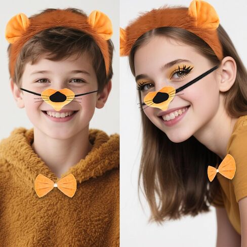 Lion Costume, Cheetah Costume, Pig Ears Headband and Tail, Animal Family Halloween in Saudi Arabia