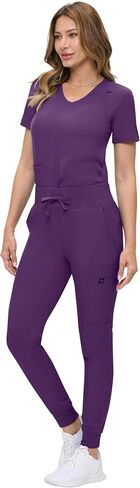 Natural Uniforms Womens Ultra-Soft Luxe Stretch Jogger Scrub Set with Regular and Petite Sizes in Saudi Arabia