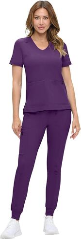 Natural Uniforms Womens Ultra-Soft Luxe Stretch Jogger Scrub Set with Regular and Petite Sizes in Saudi Arabia