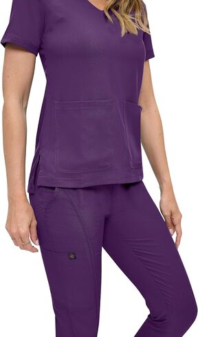 Natural Uniforms Womens Ultra-Soft Luxe Stretch Jogger Scrub Set with Regular and Petite Sizes in Saudi Arabia