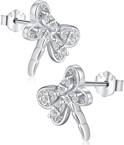 Sterling Silver Dachshund/Graduation/Butterfly Stud Earrings Gifts for Women Cubic Zirconia Cute Animal Earring Jewelry for Her in Saudi Arabia