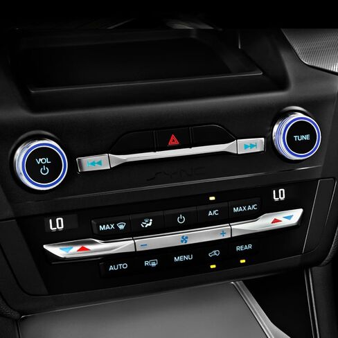 PIFOOG Accessories Fit for Ford Explorer 2025 2024 2023 2022 2021 2020 Volume Knob Covers Decal Adiuo VOL Tune Switch Trim Decor Stickers Car Interior Panels Parts Decoration Blue Aluminum Alloy 2Pcs in Saudi Arabia