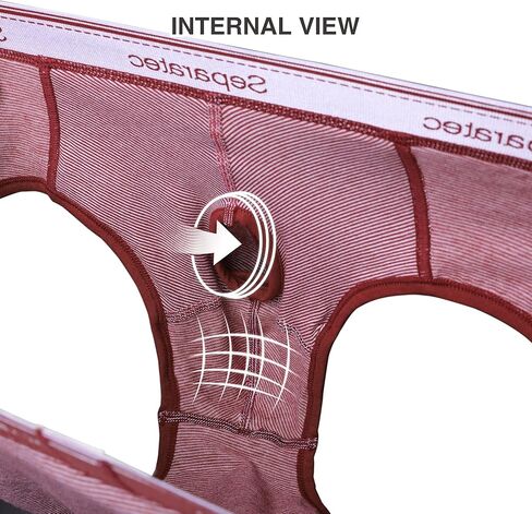 ملابس داخلية منفصلة للرجال من الفسكوز الممتص للرطوبة للرجال، ملابس داخلية مزودة بحقيبة داعمة للكرة، 6 عبوات in Kuwait