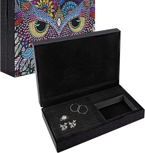 JANKINGS DIY 5D Elephant Diamond Painting Jewelry Box Special Shaped Crystal Rhinestone Diamond Case Storage Organizer PU Leather Jewelry Box for Women Girls Necklace Earrings Rings in Saudi Arabia