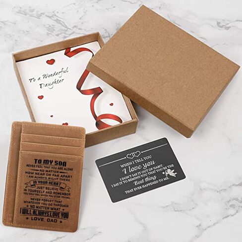 Son Memorial Gifts - Personalized Pocket Wallet For Daughter Gifts - 18th Birthday Graduation Christmas Gifts in Saudi Arabia