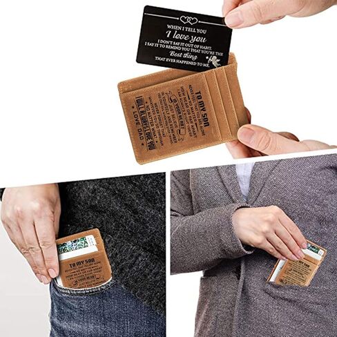 Son Memorial Gifts - Personalized Pocket Wallet For Daughter Gifts - 18th Birthday Graduation Christmas Gifts in Saudi Arabia