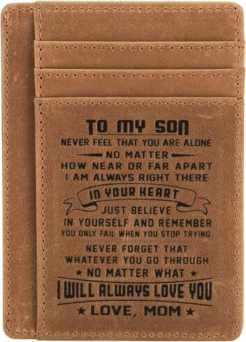 Son Memorial Gifts - Personalized Pocket Wallet For Daughter Gifts - 18th Birthday Graduation Christmas Gifts in Saudi Arabia