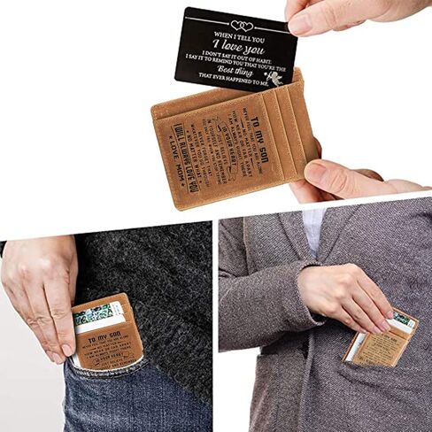 Son Memorial Gifts - Personalized Pocket Wallet For Daughter Gifts - 18th Birthday Graduation Christmas Gifts in Saudi Arabia