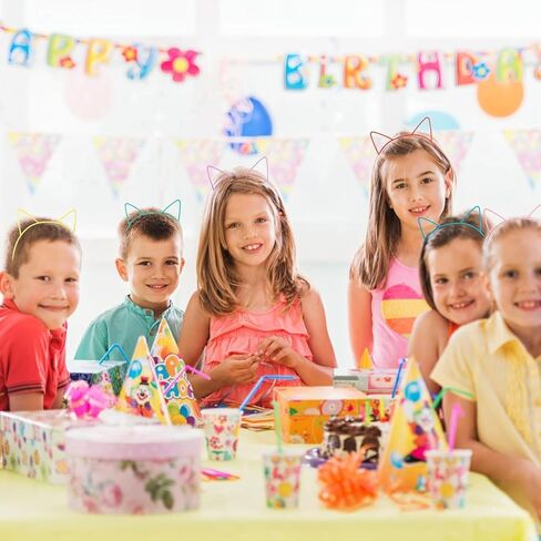 COCIDE 36Pcs Cat Ears Headbands Plastic Taylor Party Decorations Kitty Headbands for Girls Gabby Party Favors Birthday Supplies for Women Halloween Hair Accessories Hair Hoops Costume in Kuwait