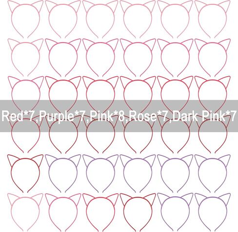 COCIDE 36Pcs Cat Ears Headbands Plastic Taylor Party Decorations Kitty Headbands for Girls Gabby Party Favors Birthday Supplies for Women Halloween Hair Accessories Hair Hoops Costume in Kuwait