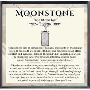 قلادة Moonstone 925 Sterling Silver Necklace للنساء. مجوهرات مونستون هدايا جديدة للنساء. قلادة الحجر القمر مجوهرات ذات مغزى