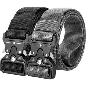 Mens Belt, 1.25 Inch Tactical Military Utility Rigger Work Belts for Men Women with Quick Release Buckle