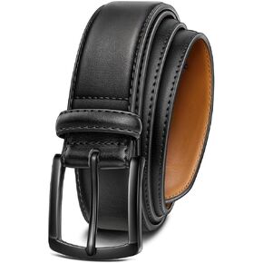 BULLIANT Men Belt-Leather Belt 7 Holes Comfortable for Men Dress Casual Jeans 1 3/8"
