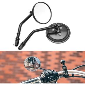 Motorcycle Rearview Mirrors, Motorcycle Mirrors for Handlebar, Motorcycle Rearview Mirror Compatible with Road King Softail Street Glide Electra Dyna