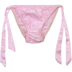Silk Panties for Women Lightweight Smooth and Breathable Satin Tie-Side Underwear,SoftCheeky Fit Daily Comfort