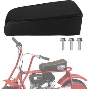 QYMOTO 12" Coleman CT100U Seat,100cc Minibike Powersports Seats,Seat Cusion Pad Parts 100cc Mini Bike Seat Compatible with Predator 79cc 97cc 98cc 100cc 2.5hp 3.0HP Powersports Parts Seats