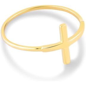 Gelin 14k خاتم الصلب الذهبي الصلب للنساء | خاتم التراص الذهب الأصفر | فرقة الذهب اللذيذة