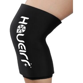 Ice Pack for Injuries Cold Compression Sleeve Flexible Cold/Hot Therapy Gel Ice Pack Wrap Pain Relief for Meniscus, MCL, ACL Reusable Cold Wrap Recovery for Elbow, Knee, Calf, Ankle - M