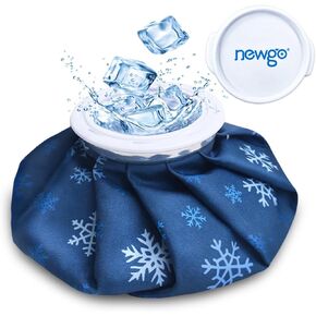NEWGO Ice Pack for Injury Reusable, Small Ice Bag Refillable Ice Pack for Hot Cold Therapy and Pain Relief, Hot Water Bag, No-Leak Medical Ice Bag (6 Inch)