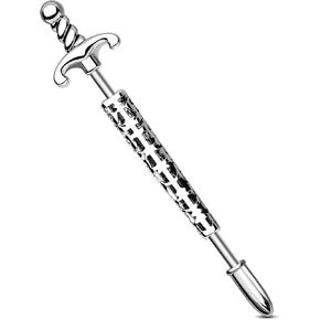 JOWSEEN 14G RING Industrial Longsword Barbell 316L Surgical Steel Industrial Biercing Jewelry Grading Encring Jewelry Jewelry for Women Men