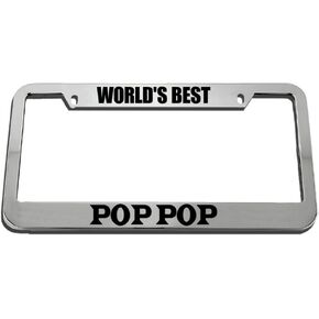 Speedy Pros World's Best Pop Pop License Plate Frame Tag Holder