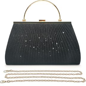 Pahajim Parchly Evening Bag Bling Clutch Proses for Women ، Small Glitter Sequin Handbag Fancy Darse with Strap