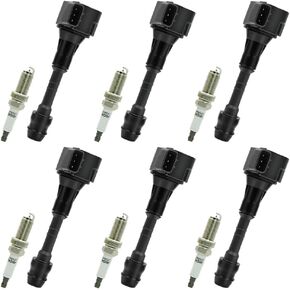 Set of 6 UF349 Ignition Coil Pack Compatible with 2001-2019 Infiniti Nissan Suzuki QX4 I35 Altima Maxima Pathfinder Murano Quest Frontier Xterra Equator NV1500 3.5L 4.0L V6