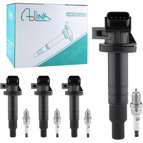 UF247 4PCS Ignition Coil Pack with Spark Plug (1.8L L4 Only) For Toyota Celica 2000-2005,Corolla 1999-2008,Matrix 2003-2008,MR2 Spyder 2000-2005,Chevy Prizm 1999-2002,Pontiac Vibe 2003-2008