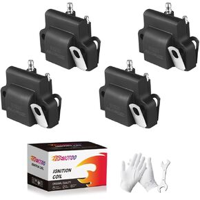 Pack of 4 Ignition Coil Compatible with Johnson Evinrude Outboard 1985-2001 4 5 20 30 40 50 60 70 88 90 100 110 150 175 185 225 250 275 300HP Engines Replaces 582508 18-5179 183-2508