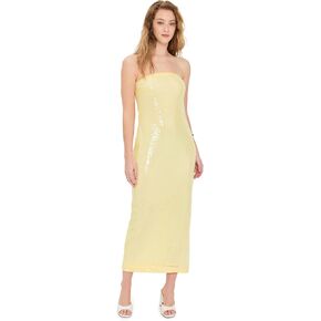 endless rose Women's Strapless Sequins Maxi Dress
