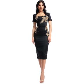 Dress the Population Women's Terri Bodycon Midi Dress