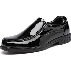 DECARSDZ Mens Faux Patent Leather Tuxedo Classic Formal Loafers Dress Shoes