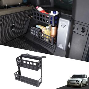 Trunk Right Organizer Compatible with Land Rover Defender 110 2020-2024, Aluminum Alloy Cargo Rack Modular Storage Box Basket Accessories