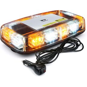 LUMENIX 36 LED Roof Top Mini Strobe Light with Magnetic Base, High-Bright Emergency Safety Warning LED Flashing Strobe Light Bar for Snow Plow Pickup Trucks Construction Vehicles - Amber