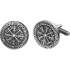 Oidea Viking Cufflinks for Men: Norse Vinking Viking Odin Compass Runes Cufflinks Stains Stains Tuxedo Hirt Hights Cuff Hight for For For For For For For For For Bofle and Bon