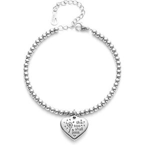 VIMIEW Heart Beads Womens Inspired Bracelets Adjustable Taylor Quotes Bracelets Friendship & Family Jewelry Birthday Valentines Gifts for Women Daughter Sister Bestfriend.
