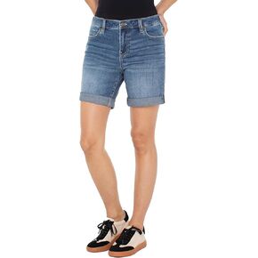 Liverpool Women's Marley Girlfriend Mid-Rise Short with Rolled Cuff Hem 10/7"