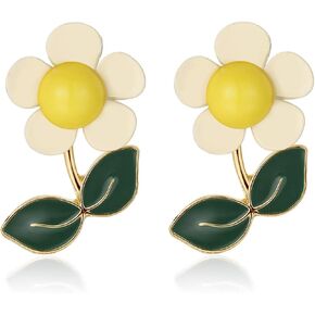 KRUCKEL Butterfly Flower Earrings Jewelry for Women | Wedding, Birthday, Graduation and Anniversary | Mom, sister, fiancee, wife, Great Gift for her (Daffodil)