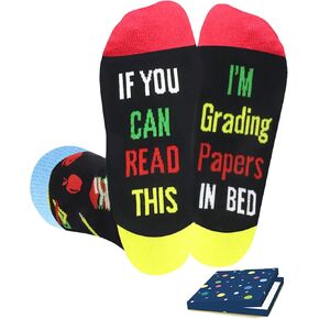 Teacher Appreciation Gifts for Men Women, Teacher Socks, End of Year Teacher Gifts for Male Female Teachers
