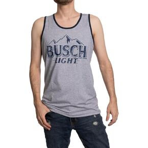 Calhoun Mens Busch Light Mountian Logo Tank Top